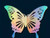 Holographic Silver Butterflies - style 2- 12pc