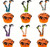 Witches Legs Halloween Cupcake Toppers - 12pc