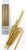 Gold Metallic Slim Candles 120mm with Holders Box12
