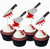Knife - Glitter & Blood  Halloween  Cupcake Toppers- 12pc