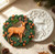 Christmas Deer Wreath With Oak Leaf &  Acorn Silicone Mold