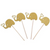 Cupcake Toppers 12pc - Gold Elephants & Hearts