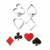 Stainless Steel Cutters 4pc - Card Game Suits