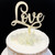 Acrylic Cake Topper 'Love' (Scrolly) - GOLD