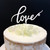 Acrylic Cake Topper 'Love' - WHITE