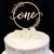 Cake Topper Round Wreath "One" - TIMBER