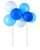 Cake Topper -Balloons/Sequins - Blue and white