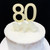 Cake Topper "80" - 7cm - GOLD