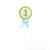 Cupcake Toppers 5pc - Gold & Blue 1