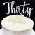 Acrylic Cake Topper 'Thirty' - SILVER