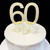 Acrylic Cake Topper '60' 8.5cm - GOLD