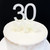 Acrylic Cake Topper  '30' 7cm - SILVER