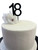  Acrylic Cake Topper '18' 7cm - BLACK 