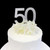 Acrylic Cake Topper 7cm '50' - SILVER 