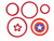 Captain America Shield 5pc Cookie Cutter 