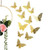 Cake Toppers 12pc - Gold Butterflies