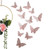 Cake Toppers 12pc - Rose Gold Butterflies