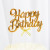 Cake Topper 'Happy Birthday' - Gold