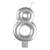 Silver Number Candle | #8