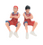 Cake Topper - 'Slam Dunk' Hanamichi & Kaede 2pc Figurines