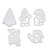 Cookie Stamp Set 5pc | Santa & Snowman