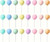 Pastel Foam Ball Toppers - 8pc