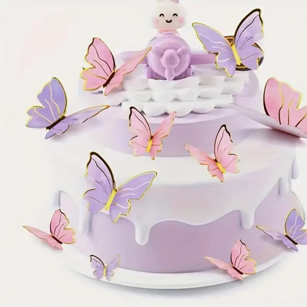 3D non edible butterflies. cupcake/cake decorations 20 piece set