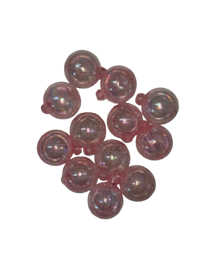 Pink Iridescent 'Bubbles' Toppers - 12pc Small