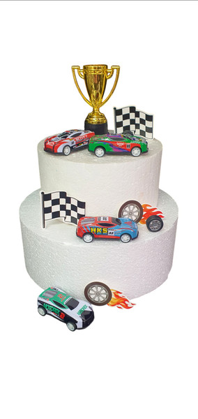racing car  cake topper set-11pc