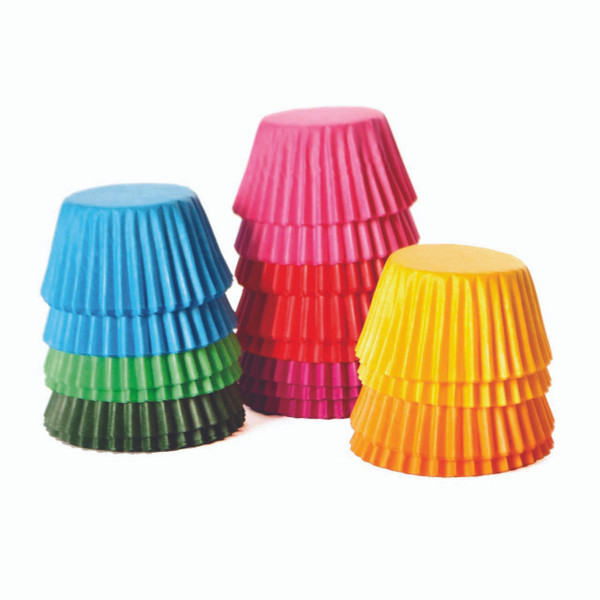 Roberts assorted colours mini cupcake cases- 80pk