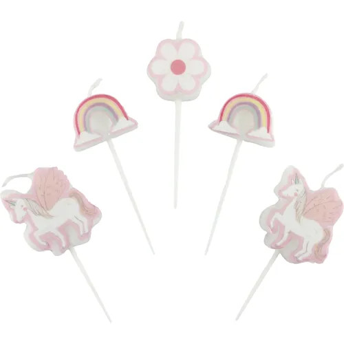 sweet unicorn candles- 5pc