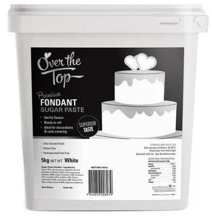 OTT White Fondant -5kg- free gift included with every purchase