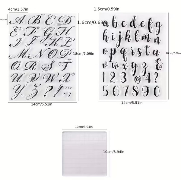 Letter Stamp Set Upper|Lower - Script Font