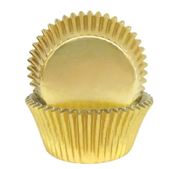 Baking Cups / cake craft / 700 Gold Foil/ 72 pc