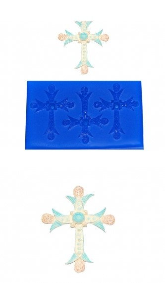 First Impressions Silicone Mold-Bejeweled Cross