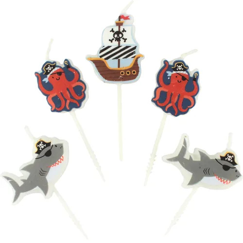 Ships ahoy  Pirate candles-5pc