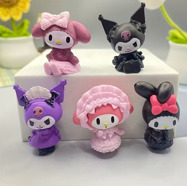 Kuromi and My Melody Figurines - 5pc
