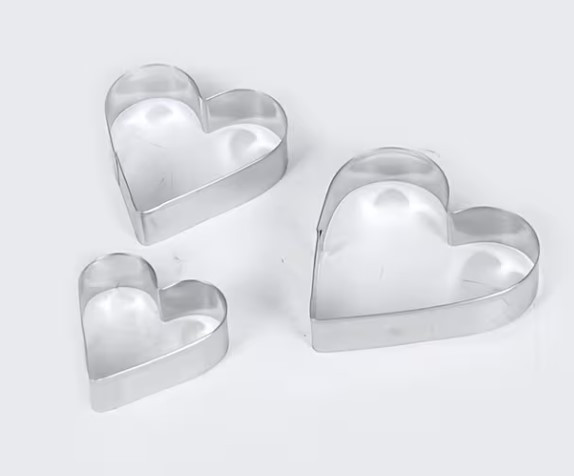 Heart Shaped Cutters- 3 pc