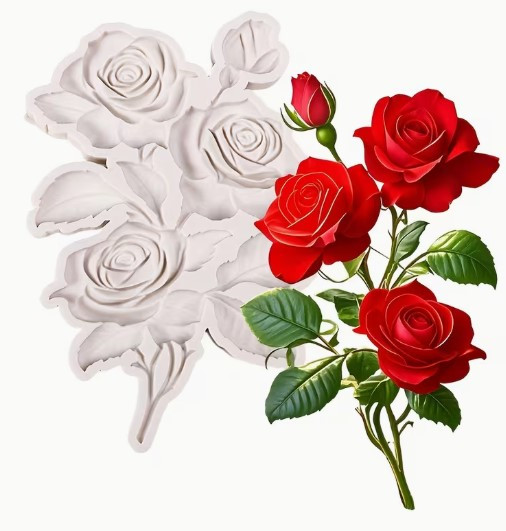Rose 3d Silicone Mold
