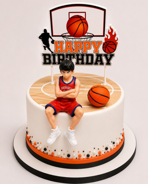 Basketball Cake Topper Set -  Kaede Rukawa