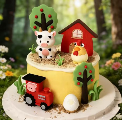 Farm Animal Cake Topper Set - 11pc