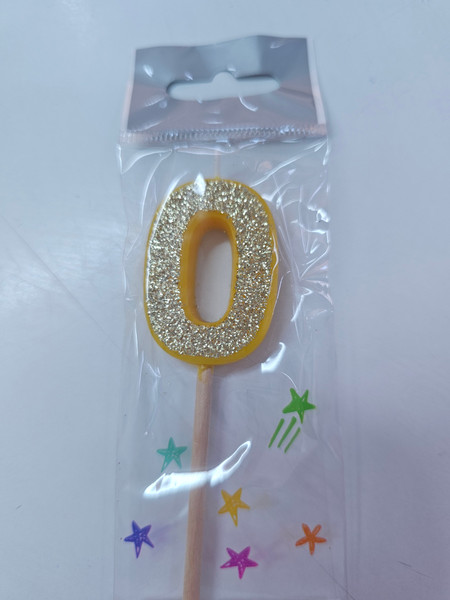 Gold Glitter Long Stick Candles