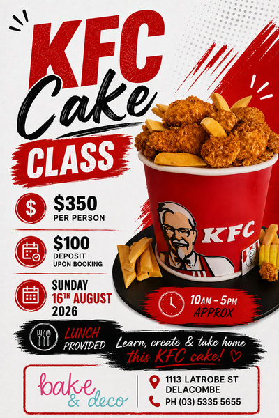 Cake Class- KFC Bucket-  August 16th 2026