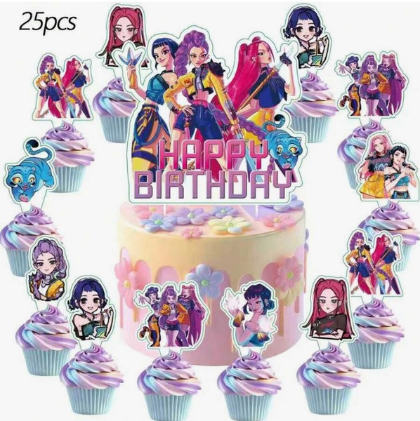 K-Pop Demon Hunters   Cake/Cupcake Topper 25pc Set