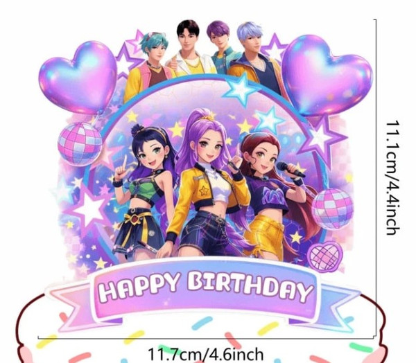 K-Pop Demon Hunter Cake Toppers