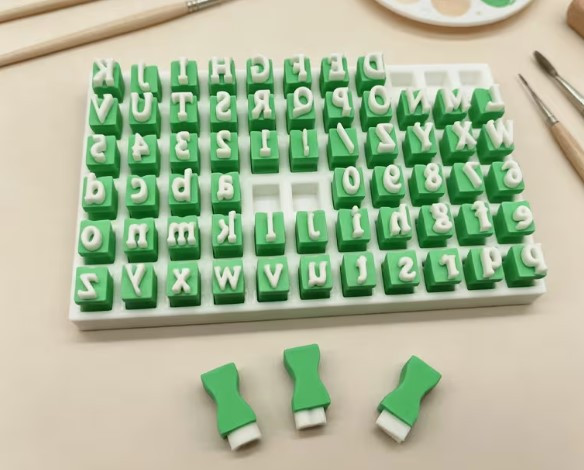 Alphabet / Number Letter Press Set - 65 pc