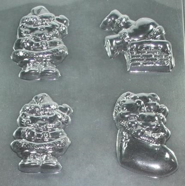 Santa's and Boot Christmas Chocolate Mold #87