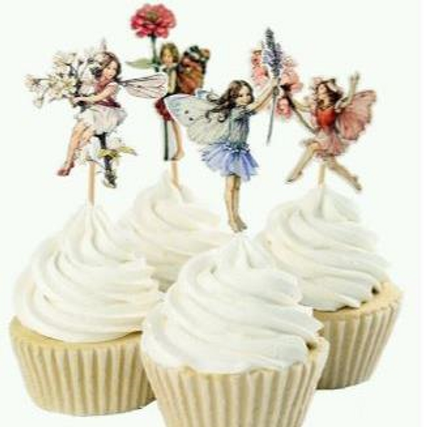 Cupcake Toppers - Fairies & Flowers 20pc