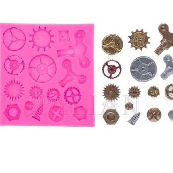 Small Steampunk Gears Silicone Mould