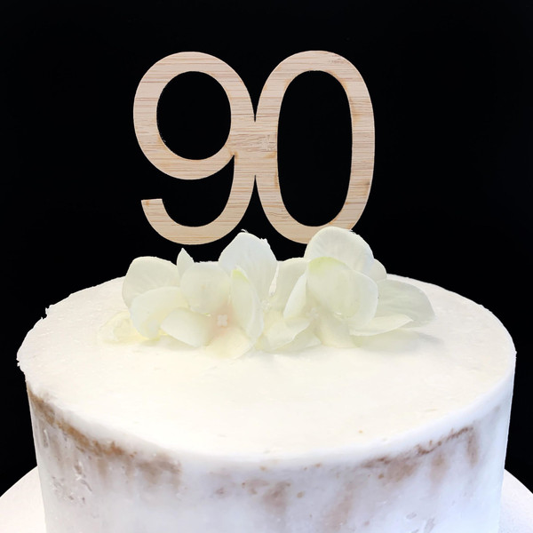 Cake Topper "90" 7cm - BAMBOO